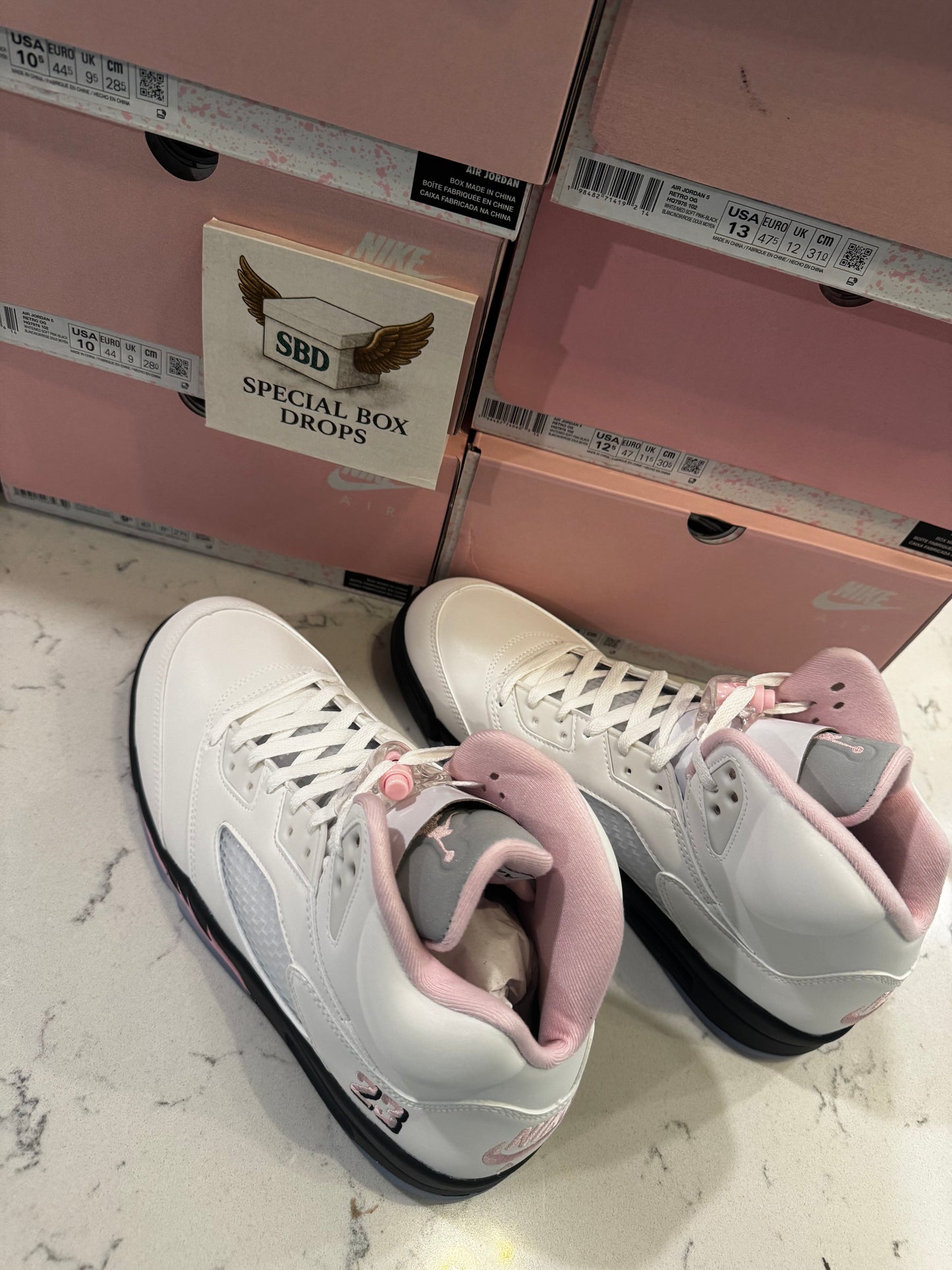 Jordan 5 Retro Med Soft Pink HQ7978-102 Size 7-13 -Authentic-In Hand🔥